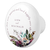 ブルゴーニュフローラ楽しくずっと後引用文ホワイト セラミックノブ (右)