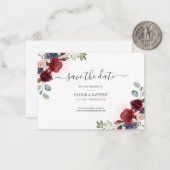 ブルゴーニュフローラ水カラー赤面日付を保存 ノートカード (正面/裏面インサイチュ)