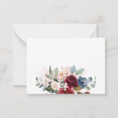 ブルゴーニュフローラ水カラー赤面日付を保存 ノートカード (裏面)