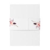 ブルゴーニュフローラ水彩幾何結婚色 招待状ベリーバンド (裏面例)