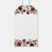 ブルゴーニュフローラ水彩表示ブライダルシャワー ギフトタグ (裏面)