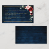 ブルゴーニュフローラ海軍結婚のウィングウェル・エンクロージャー エンクロージャーカード (正面/裏面)