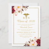 ブルゴーニュフローラ看護卒業パーティー 招待状 (正面)