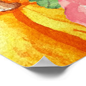 ブルゴーニュフローラ秋カボチャ赤ちゃんシャワーへようこそ ポスター (角)