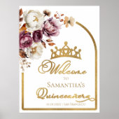 ブルゴーニュフローラ秋キンセアニェラウェルカムサイン ポスター (正面)