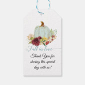 ブルゴーニュフローラ秋ダスティブルーウォーターカラーパンプキン ギフトタグ (裏面)