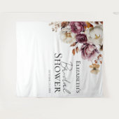 ブルゴーニュフローラ秋ブライダルシャワー背景 タペストリー (正面(横))