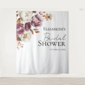 ブルゴーニュフローラ秋ブライダルシャワー背景 タペストリー (正面)