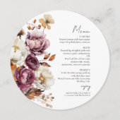 ブルゴーニュフローラ秋秋の結婚式メニューカード メニュー (正面)