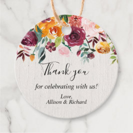 ブルゴーニュフローラ秋素朴な水の色エレガント フェイバータグ