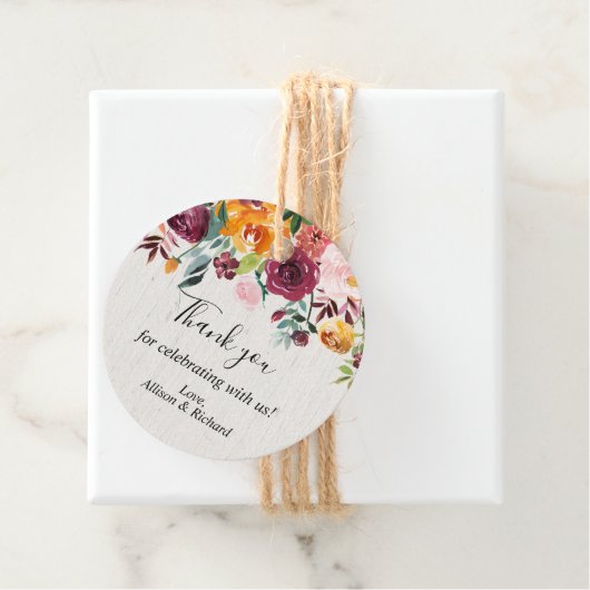 ブルゴーニュフローラ秋素朴な水の色エレガント フェイバータグ (インサイチュ)