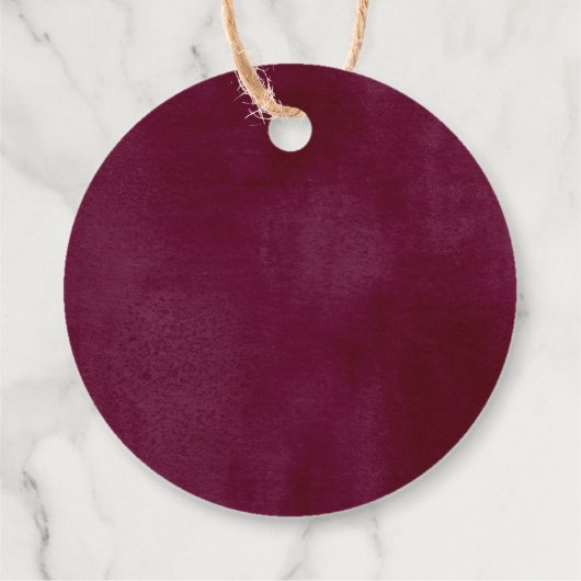 ブルゴーニュフローラ秋素朴な水の色エレガント フェイバータグ (裏面)