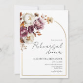 ブルゴーニュフローラ秋結婚のリハーサルディナー 招待状 (正面)