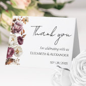 ブルゴーニュフローラ秋結婚アーチ サンキューカード