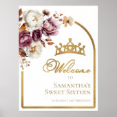 ブルゴーニュフローラ秋Sweet sixteenウェルカムサイン ポスター (正面)