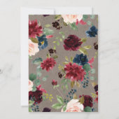 ブルゴーニュフローラ素朴ベビーシャワーブランチ 招待状 (裏面)