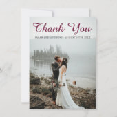 ブルゴーニュフローラ素朴金ゴールド赤面バラありがとう サンキューカード (正面)