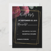 ブルゴーニュフローラ素朴RSVP 招待状 (正面)