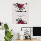 ブルゴーニュフローラ結婚のウェルカムポスター ポスター (ホームオフィス)