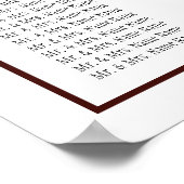 ブルゴーニュフローラ結婚のシーティンググラフモノグラム ポスター (角)