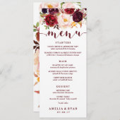 ブルゴーニュフローラ結婚のメニューカード メニュー (正面/裏面)