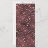 ブルゴーニュフローラ結婚のメニュー 招待状 (裏面)