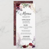 ブルゴーニュフローラ結婚のメニュー 招待状 (正面/裏面)