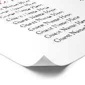 ブルゴーニュフローラ結婚の座席表 ポスター (角)