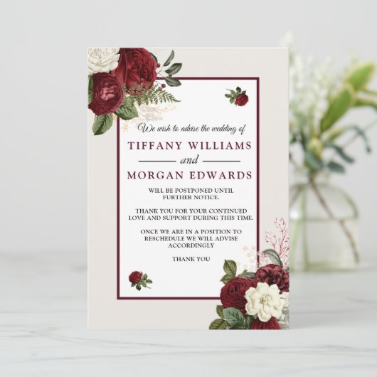 ブルゴーニュフローラ結婚の延期された発表 招待状 (スタンド正面)