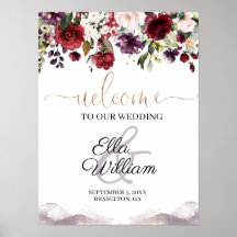 ブルゴーニュフローラ結婚の歓迎サイン