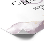 ブルゴーニュフローラ結婚の歓迎サイン ポスター (角)