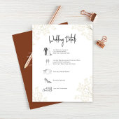 ブルゴーニュフローラ結婚の詳細のタイムライン 出欠カード