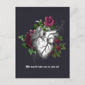 ブルゴーニュフローラ結婚ゴシックの注意喚起 ポストカード (正面)