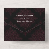 ブルゴーニュフローラ結婚ゴシック オールインワン招待状 (裏面)