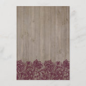 ブルゴーニュフローラ結婚ズ情報ゲストカード エンクロージャーカード (裏面)