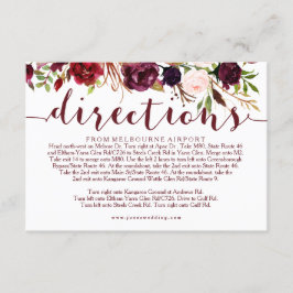 ブルゴーニュフローラ結婚ズ方向情報カード エンクロージャーカード