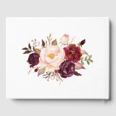 ブルゴーニュフローラ結婚ネイビーズゲストブック ゲストブック (裏面)