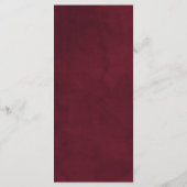 ブルゴーニュフローラ結婚ボホのメニューカード メニュー (裏面)