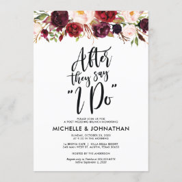 ブルゴーニュフローラ結婚ポストズブランチ招待状 招待状