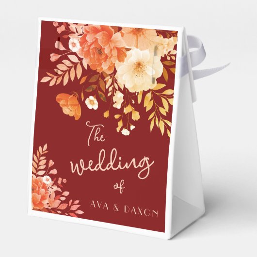 ブルゴーニュフローラ結婚式の引き出物箱 フェイバーボックス (裏面サイド)