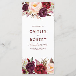 ブルゴーニュフローラ結婚式 プログラム