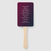 ブルゴーニュフローラ結婚式 プログラム ハンドファン (裏面)