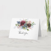 ブルゴーニュフローラ結婚折り曲げサンキューカード サンキューカード (正面)