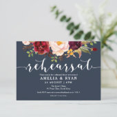 ブルゴーニュフローラ結婚海軍のリハーサル招待状 招待状 (スタンド正面)