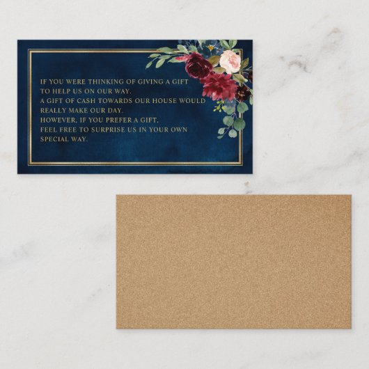 ブルゴーニュフローラ結婚海軍の願い井戸 エンクロージャーカード (正面/裏面)