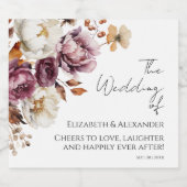 ブルゴーニュフローラ結婚秋 スパークリングワインラベル (シングルラベル)