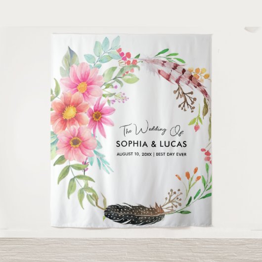 ブルゴーニュフローラ背景 |フォトブ素朴ースプロップ タペストリー (正面)