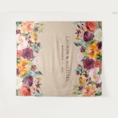 ブルゴーニュフローラ背景 |フォトブ素朴ースプロップ タペストリー (正面(横))