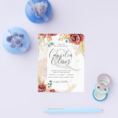 ブルゴーニュフローラ葉ユーカリスア結婚ーツフライ チラシ (シングル)