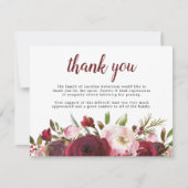 ブルゴーニュフローラ葬儀サンキューカード サンキューカード (正面)